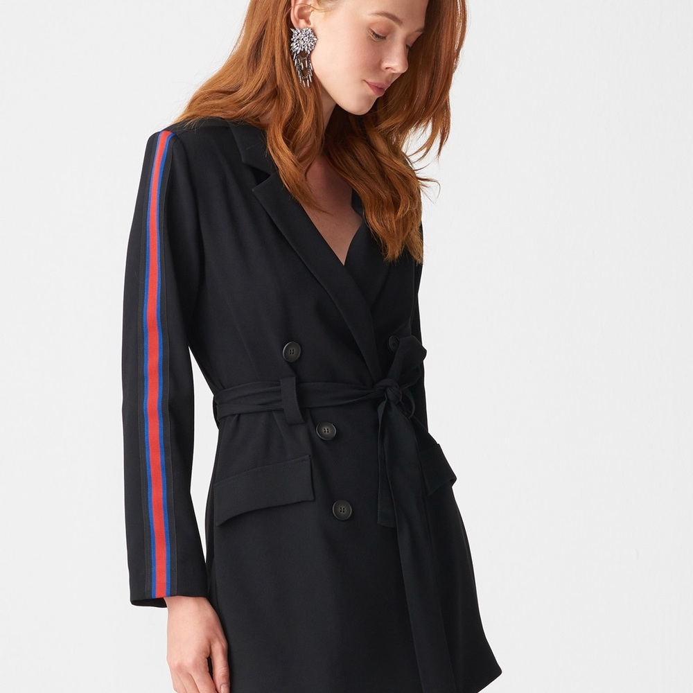 Zara blazer romper navy blue